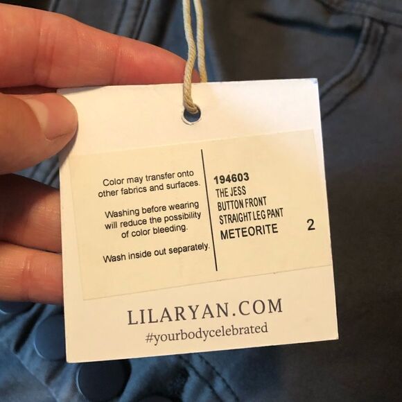 NWT! Lila Ryan grey straight leg pants‎ - Picture 5 of 13